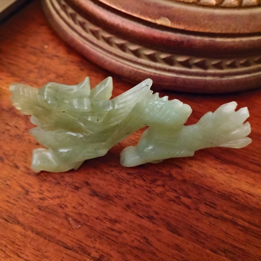Mythological Jade Dragon 19th Century Antique dragon